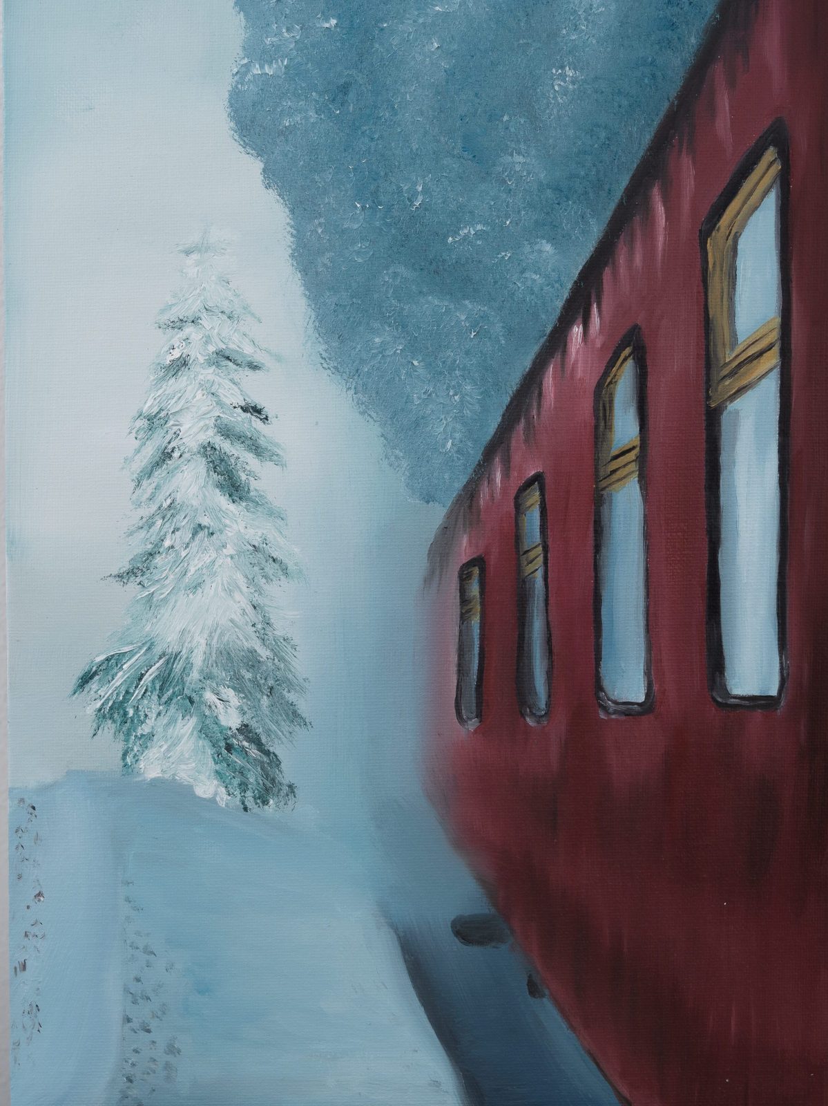 treno nella nebbia