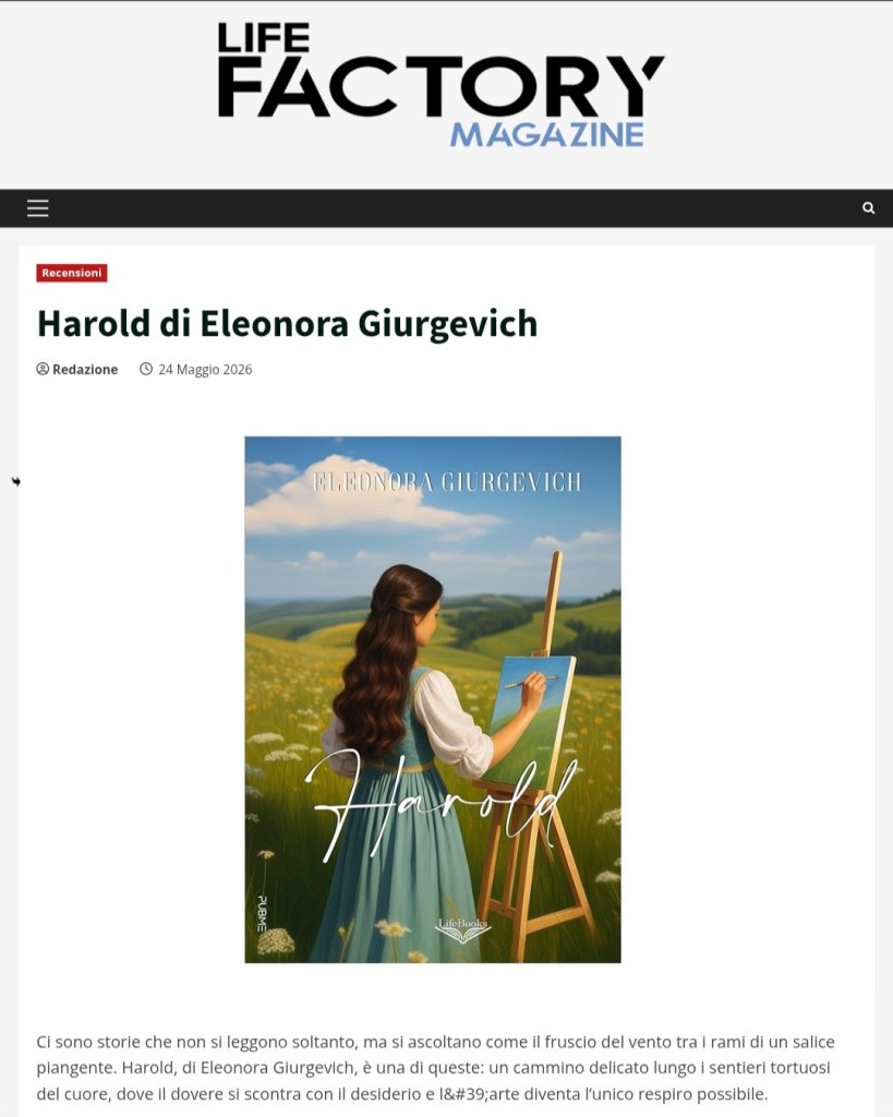 Articolo Eleonora Giurgevich sul romanzo Harold